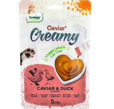 Dentalight Caviar & Duck Flavour Creamy Lickable Cat Treat 5pcs x 10g