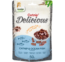 Dentalight Catnip & Oceanfish Flavour Semi Moist & Soft Cat Treat 50g