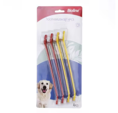 Bioline Red & Yellow Pet Toothbrushes