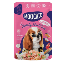 Moochie Dog Food Casserole with Salmon - Beauty Skin & Coat Pouch 85g