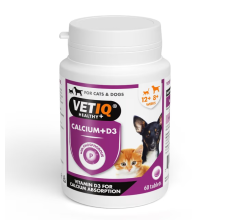 VETIQ Calcium +D3 Cat & Dog Supplement 60 Tablets