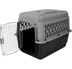 PETMATE VARI KENNEL 32" 30-50LBS ~ BLEACHED LINEN & BLACK (IATA APPROVED)