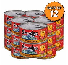 Smudges Adult Cat Chicken With Salmon In Gravy 80g Pack of 12