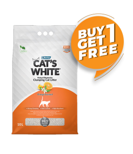 Cats White 10L Orange Clumping Cat Litter Clumping Cat Litter