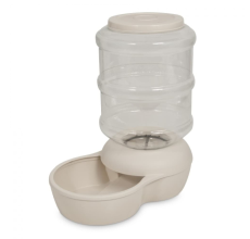 🏷️ CLEARANCE SALE | Petmate LeBistro Gravity Pet Feeder – 5 lb, Bleached Linen (Minor Damage on Top Cover – 70% Off)