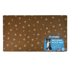 Drymate Brown Stripe / Tan Paw Dog Crate Mat 18 X 24 In