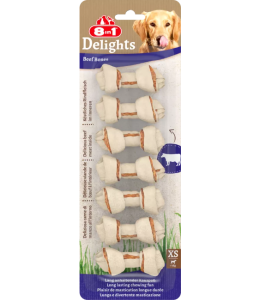 8in1 Beef Delights Bones XS 7pcs