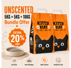Kitty Klay Bentonite Clumping Cat Litter - Original 5Kg (10Kg Bundle Offer)