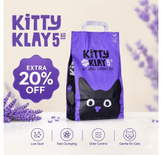 Kitty Klay Bentonite Clumping Cat Litter - Lavender 5Kg