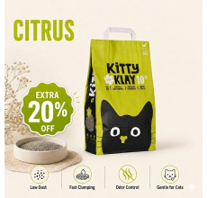 Kitty Klay Bentonite Clumping Cat Litter - Citrus 10Kg
