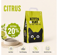 Kitty Klay Bentonite Clumping Cat Litter - Citrus 5Kg