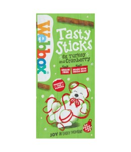 Webbox Festive Dog Tasty Sticks Turkey & Cranbery 30g