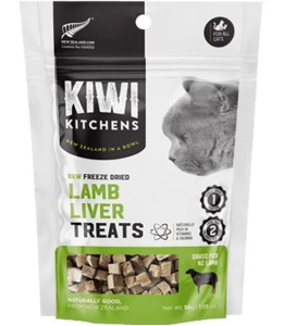 Kiwi Kitchens Raw Freeze Dried Lamb Liver Cat Treats 30g