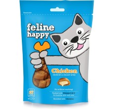 Mark & Chappell Feline Happy Chicken Crunchy & Creamy Cat Treats 60g