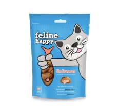 Mark & Chappell Feline Happy Salmon Crunchy & Creamy Cat Treats 60g