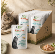 Almo Nature Hydration Help Tuna Broth with Tuna Fillet Wet food 50 g - Pack of 12