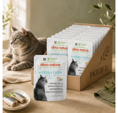Almo Nature Hydration Help Salmon Broth with Salmon Fillet Wet food 50 g - Pack of 12