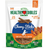 Nylabone Healthy Edibles Grain Free Chewy Sticks Bacon & Cheese Flavor 12 oz