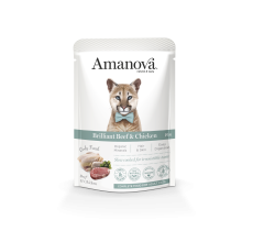 Amanova Pouch Cat Brilliant Beef & Chicken Wet Food 85g