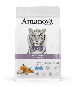 Amanova Dry Sterilised Cat Delicacy White Fish - 300g