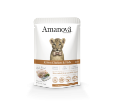 Amanova Pouch Cat Kitten Chicken & Fish 85g