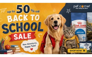 Back to School Sale: Up to 50% Off Pet Food, Treats & Essentials at Pet Corner
