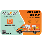 Pet Corner Gift Card Aed 150 + Aed 13.5 BONUS ( Online Only)