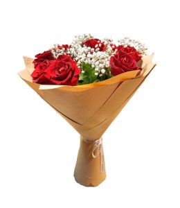 Red Velvet Dream: 12 Stem Red Rose Bouquet