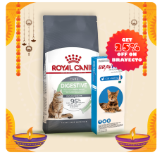 Royal Canin Feline Care Nutrition Digestive Care 2 KG + Bravecto for Cats 2.8 - 6.25 kg Spot-On 0.89ml