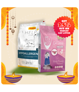 Josera Help Hypoallergenic Cat Dry Food 2kg + Van Cat White Bentonite Clumping Cat Litter Baby Powder 10Kg Cat Litter