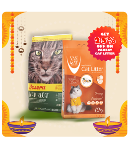 Josera Nature Cat Dry Food - 2kg + Van Cat White Bentonite Clumping Cat Litter Orange 10Kg Cat Litter