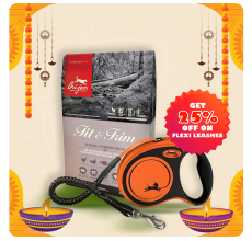 Orijen Fit & Trim Dog 11.4Kg + Flexi Xtreme M Tape 5m, black/ orange