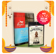 Orijen Six Fish Dog 2 kg + Red Barn Chew-A-Bulls Hydrant Small 24 Count