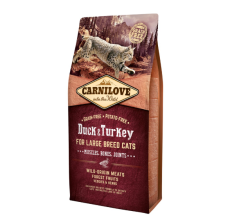 Carnilove Duck & Turkey For Large Breed Cat dry Food 6kg