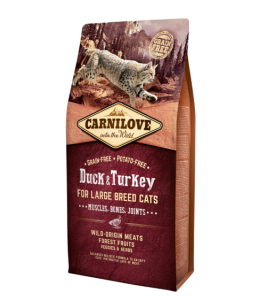 Carnilove Duck & Turkey For Large Breed Cat dry Food 6kg