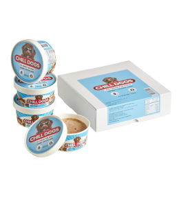 Chill Dogs Chubby Chicken Liver Box 4 Cups x 130ml Ice Cream for Dogs