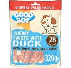 Goodboy Chewy Twists With Duck Value Pack 320g