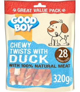 Goodboy Chewy Twists With Duck Value Pack 320g