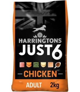 Harringtons Just 6 Chicken Grain Free Adult Dry Dog Food 2KG
