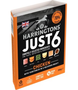 Harringtons Just 6 Chicken Grain Free Adult Wet Dog Food 380g