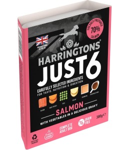 Harringtons Just 6 Salmon Grain Free Adult Wet Dog Food 380g