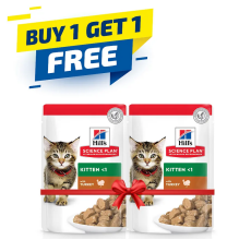 Hill's Science Plan Tender Chunks & Gravy Kitten Turkey Pouches 85gx12