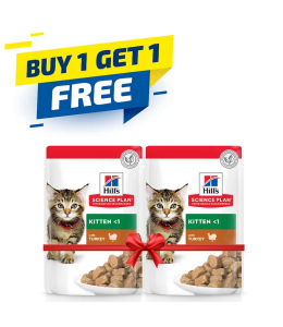 Hill's Science Plan Tender Chunks & Gravy Kitten Turkey Pouches 85gx12