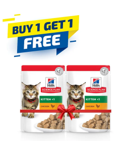 Hill's Science Plan Tender Chunks & Gravy Kitten Chicken Pouches 85gx12