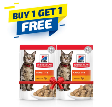 Hill's Science Plan Adult Wet Cat Food Chicken Pouches 85gx12