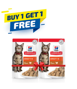 Hill's Science Plan Adult Wet Cat Food Turkey Pouches 85gx12