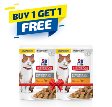 Hill's Science Plan Sterilised Adult Cat Wet Food with Chicken Pouches 85gx12