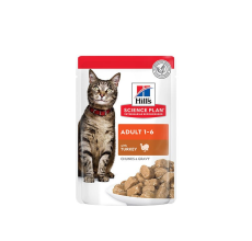 Hill's Science Plan Adult Wet Cat Food Turkey Pouches 85g x 12