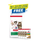 Hill's Science Plan Kitten Food with Chicken - 7kg + 4 Wet Food