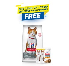 Hill's Science Plan Sterilised Adult Cat Food with Chicken - 1.5kg